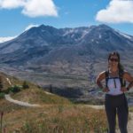 Mia hiking at Mount St Helens