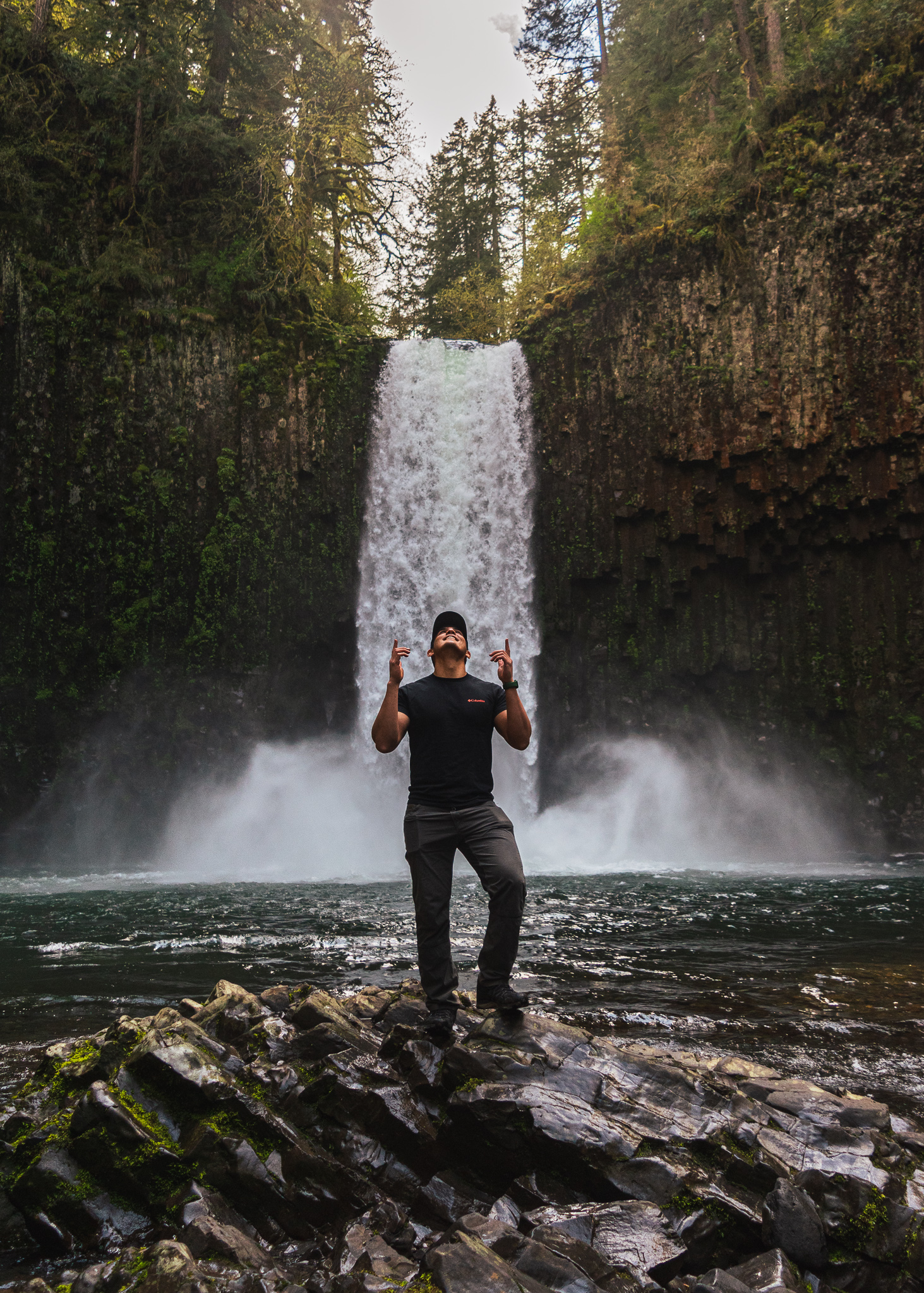 Jay in front of Abiqua Falls