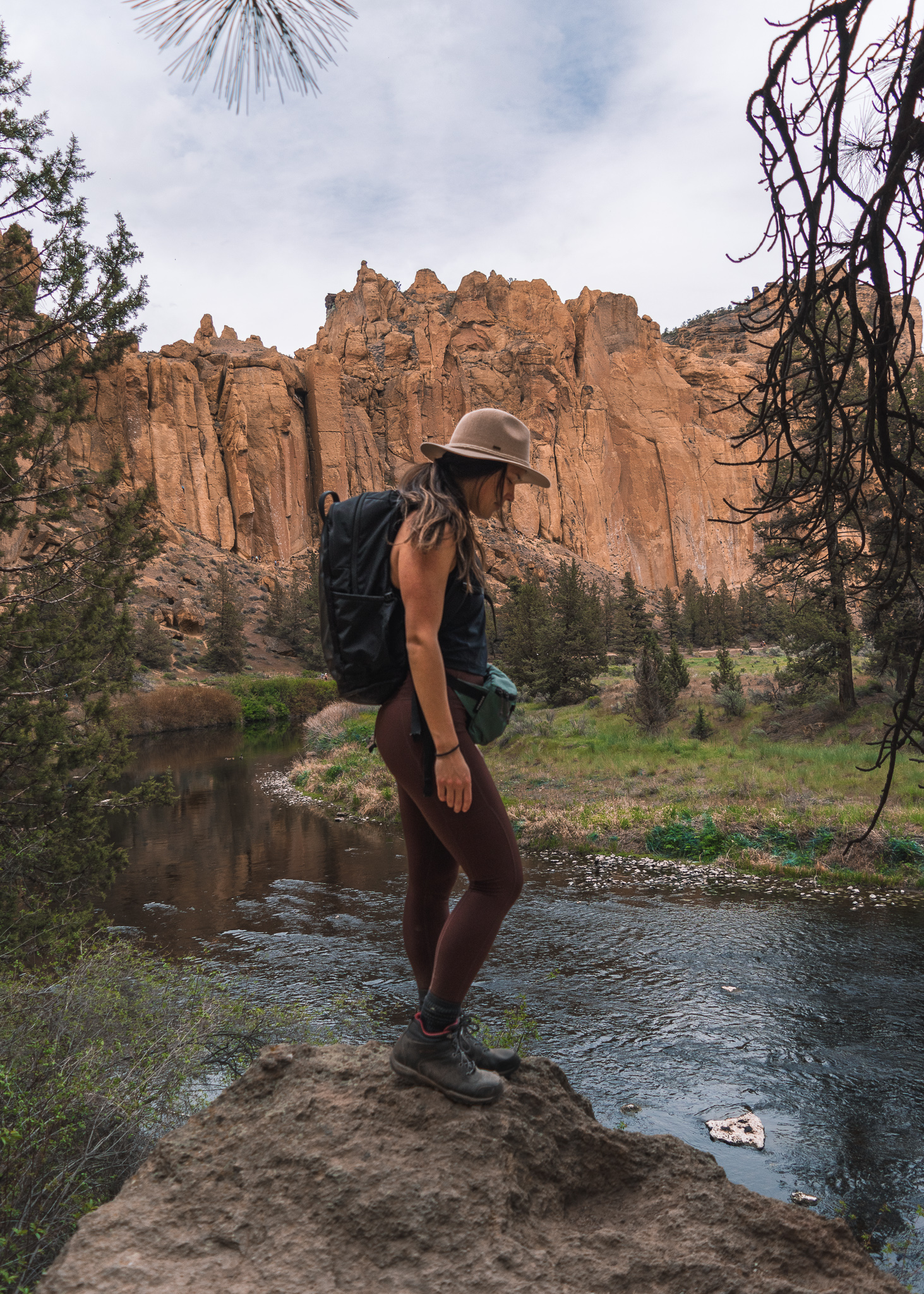 Mia standing on a rock at Smith Rock