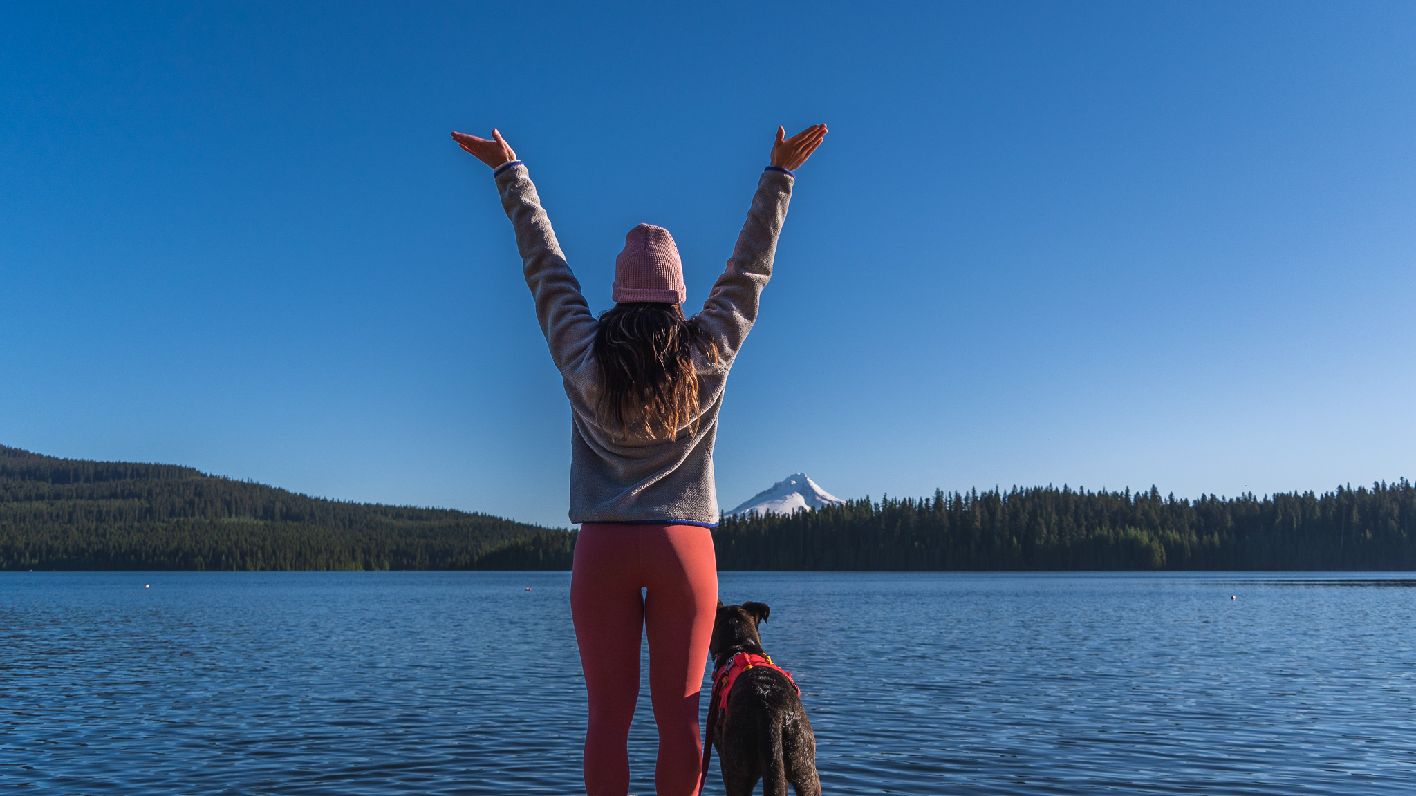 View of Mt. Hood from Timothy Lake in Oregon