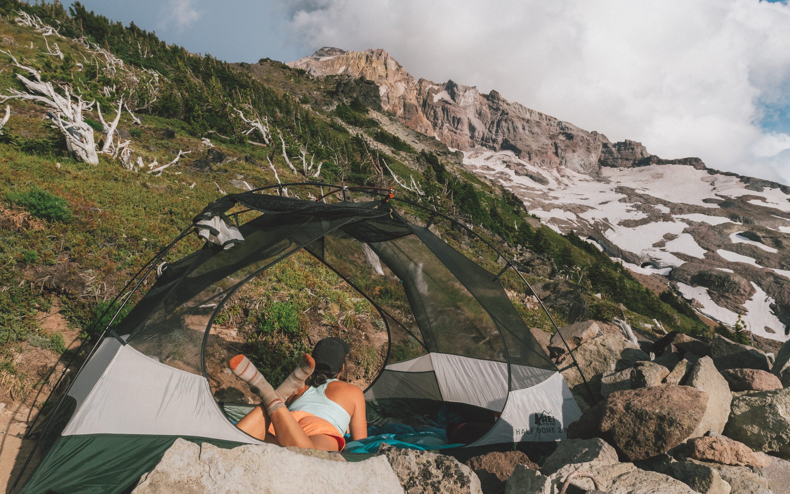 Backpacking on Mt. Hood in Oregon